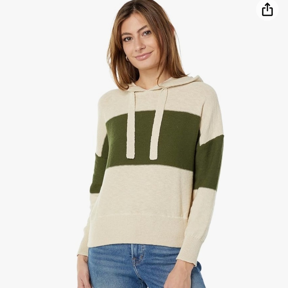 Madewell Dove Color Block Hoodie